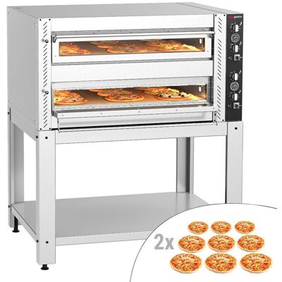 GGM Gastro Elektro Pizzaofen - 9+9x 30cm - Manuell - inkl. Untergestell GGM Gastro Elektro Pizzaofen - 9+9x 30cm - Manuell - inkl. Untergestell