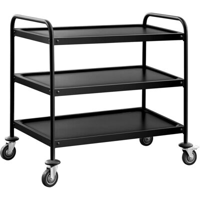 GGM Gastro Servierwagen - 1000x600mm - mit 3 Abstellflächen - Schwarz GGM Gastro Servierwagen - 1000x600mm - mit 3 Abstellflächen - Schwarz