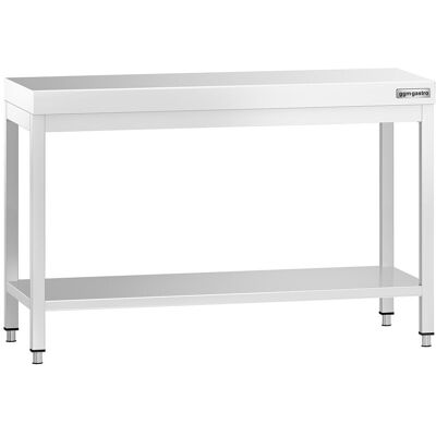 GGM Gastro Edelstahl Arbeitstisch PREMIUM - 1200x600mm - mit Grundboden Zilver GGM Gastro Edelstahl Arbeitstisch PREMIUM - 1200x600mm - mit Grundboden Zilver