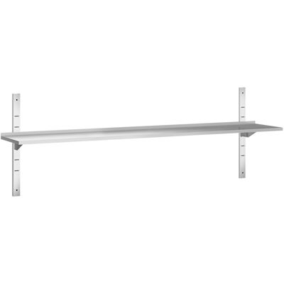 GGM Gastro Wandborde PREMIUM - 2000x400mm - mit 1 Etage Zilver GGM Gastro Wandborde PREMIUM - 2000x400mm - mit 1 Etage Zilver