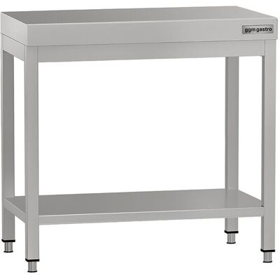 GGM Gastro Edelstahl Arbeitstisch ECO - 700x700mm - mit Grundboden Zilver GGM Gastro Edelstahl Arbeitstisch ECO - 700x700mm - mit Grundboden Zilver