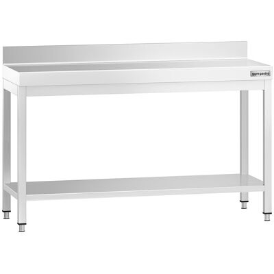 GGM Gastro - RVS werktafel PREMIUM - 1400x600mm - fond et rebord - Worktable GGM Gastro - RVS werktafel PREMIUM - 1400x600mm - fond et rebord - Worktable