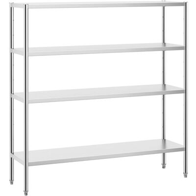 GGM Gastro Edelstahlregal PREMIUM - 1800x490mm - mit 4 Ablagen (VERSTELLBAR) Zilver GGM Gastro Edelstahlregal PREMIUM - 1800x490mm - mit 4 Ablagen (VERSTELLBAR) Zilver