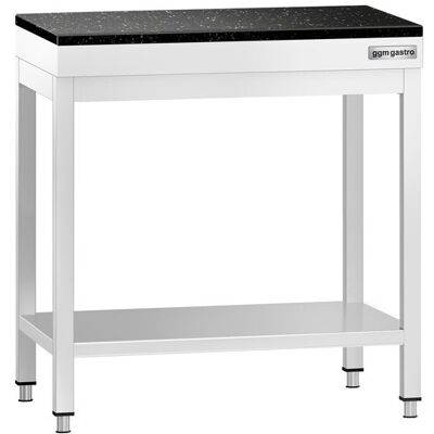 GGM Gastro Edelstahl Arbeitstisch PREMIUM - 600x600mm - mit Grundboden - inkl. Granitarbeitsplatte GGM Gastro Edelstahl Arbeitstisch PREMIUM - 600x600mm - mit Grundboden - inkl. Granitarbeitsplatte