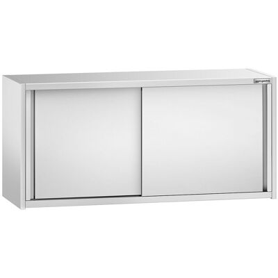 GGM Gastro Edelstahl Wandhängeschrank PREMIUM - 1400x400mm - mit Schiebetür - 650mm hoch Zilver GGM Gastro Edelstahl Wandhängeschrank PREMIUM - 1400x400mm - mit Schiebetür - 650mm hoch Zilver