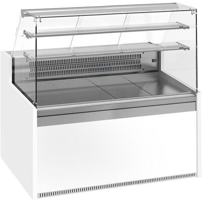 GGM Gastro Kühl- & Kuchentheke - 1620mm - mit 2 Ablagen Wit / Zilver GGM Gastro Kühl- & Kuchentheke - 1620mm - mit 2 Ablagen Wit / Zilver