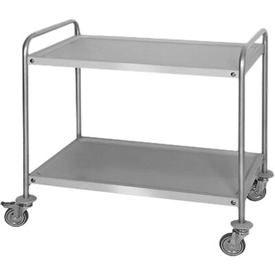 GGM Gastro Servierwagen - 1200x600mm - mit 2 Abstellflächen Zilver GGM Gastro Servierwagen - 1200x600mm - mit 2 Abstellflächen Zilver