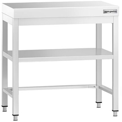 GGM Gastro Edelstahl Arbeitstisch PREMIUM - 600x700mm - mit Grundboden & Verstrebung Zilver GGM Gastro Edelstahl Arbeitstisch PREMIUM - 600x700mm - mit Grundboden & Verstrebung Zilver