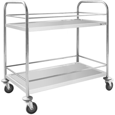 GGM Gastro Servierwagen - 845x525mm - mit 2 Abstellflächen & Verstrebung GGM Gastro Servierwagen - 845x525mm - mit 2 Abstellflächen & Verstrebung