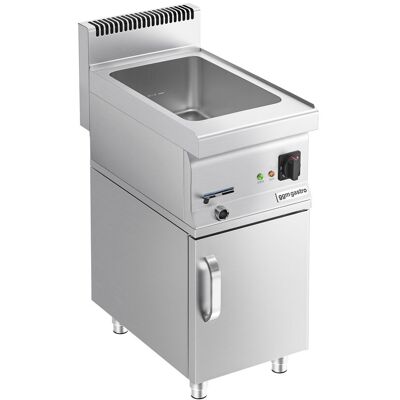GGM Gastro Elektro Bain-Marie - 1,2 kW - 1x GN 1/1 oder 2x GN 1/2 - inkl. Unterbau mit 1 Tür Zilver GGM Gastro Elektro Bain-Marie - 1,2 kW - 1x GN 1/1 oder 2x GN 1/2 - inkl. Unterbau mit 1 Tür Zilver