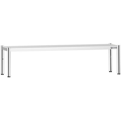 GGM Gastro Aufsatzbord Edelstahl - 1 Etage - 2000x370mm - höhenverstellbar Zilver GGM Gastro Aufsatzbord Edelstahl - 1 Etage - 2000x370mm - höhenverstellbar Zilver