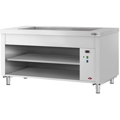 GGM Gastro Buffettheke KOPENHAGEN - 1560mm - mit Bainmarie - für 4x GN 1/1 - Edelstahl GGM Gastro Buffettheke KOPENHAGEN - 1560mm - mit Bainmarie - für 4x GN 1/1 - Edelstahl