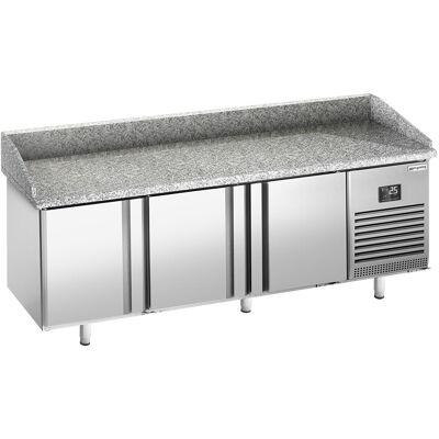 GGM Gastro Pizzakühltisch Premium PLUS - 1980x700mm - mit 3 Türen Zilver GGM Gastro Pizzakühltisch Premium PLUS - 1980x700mm - mit 3 Türen Zilver