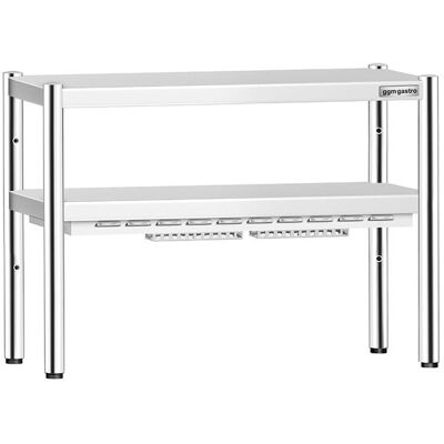 GGM Gastro Wärmebrücke mit Keramikstrahler - 1000x370mm - 700 Watt - 1 beheizte Etage, 1 Ablage Zilver GGM Gastro Wärmebrücke mit Keramikstrahler - 1000x370mm - 700 Watt - 1 beheizte Etage, 1 Ablage Zilver