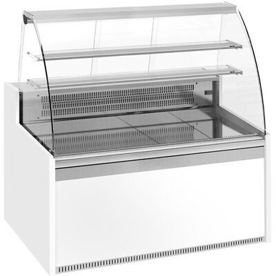 GGM Gastro Kühl- & Kuchentheke - 1620mm - mit 2 Ablagen Wit / Zilver GGM Gastro Kühl- & Kuchentheke - 1620mm - mit 2 Ablagen Wit / Zilver