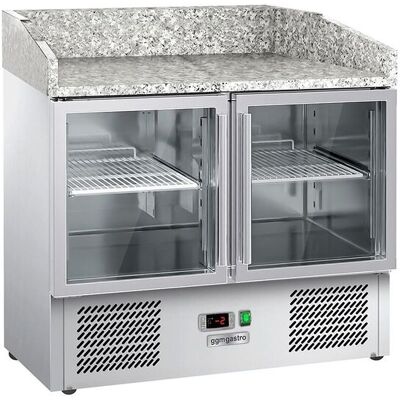 GGM Gastro Pizzakühltisch ECO - 935x700mm - mit 2 Glastüren GGM Gastro Pizzakühltisch ECO - 935x700mm - mit 2 Glastüren