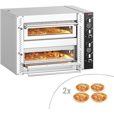 GGM Gastro Elektro Pizzaofen - 4+4x 25cm - Manuell GGM Gastro Elektro Pizzaofen - 4+4x 25cm - Manuell
