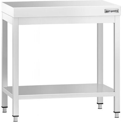 GGM Gastro Edelstahl Arbeitstisch PREMIUM - 800x600mm - mit Grundboden Zilver GGM Gastro Edelstahl Arbeitstisch PREMIUM - 800x600mm - mit Grundboden Zilver