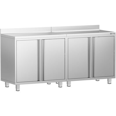 GGM Gastro Arbeitsschrank - für Kaffeemaschine - 2000x600mm - mit 4 Flügeltüren & Aufkantung GGM Gastro Arbeitsschrank - für Kaffeemaschine - 2000x600mm - mit 4 Flügeltüren & Aufkantung