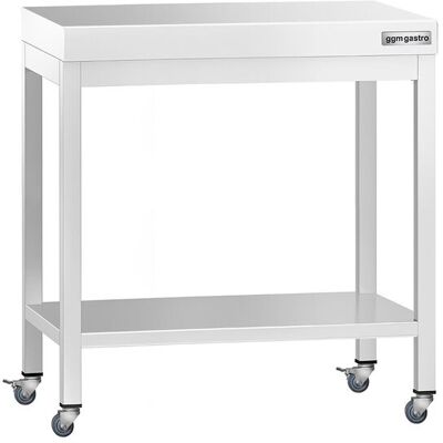 GGM Gastro Edelstahl Arbeitstisch PREMIUM - 800x700mm - mit Grundboden & Rollen GGM Gastro Edelstahl Arbeitstisch PREMIUM - 800x700mm - mit Grundboden & Rollen