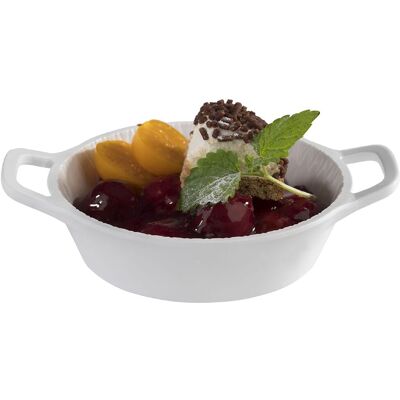 GGM Gastro (60 Stück) Schale - MINI - Melamin - 70ml - Ø 85mm - mit Tragegriffen - Weiß GGM Gastro (60 Stück) Schale - MINI - Melamin - 70ml - Ø 85mm - mit Tragegriffen - Weiß