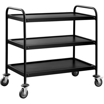 GGM Gastro Servierwagen - 1000x500mm - mit 3 Abstellflächen - Schwarz GGM Gastro Servierwagen - 1000x500mm - mit 3 Abstellflächen - Schwarz