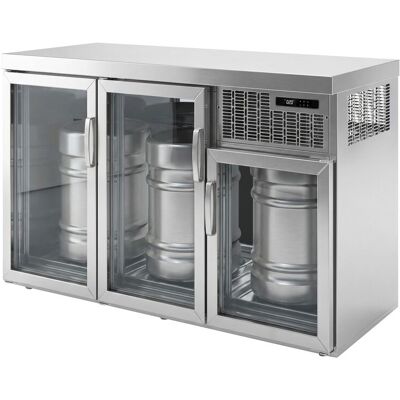 GGM Gastro - Vatenkoeler 1.6x0.6 m - 3 glazen deuren GGM Gastro - Vatenkoeler 1.6x0.6 m - 3 glazen deuren