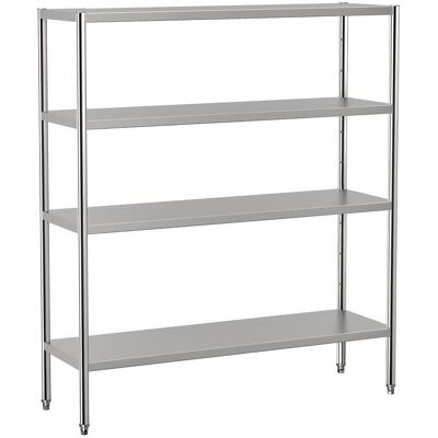 GGM Gastro Edelstahlregal ECO - 1600x500mm - mit 4 Ablagen (VERSTELLBAR) Zilver GGM Gastro Edelstahlregal ECO - 1600x500mm - mit 4 Ablagen (VERSTELLBAR) Zilver