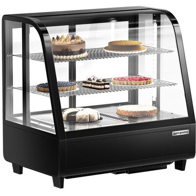 GGM Gastro Tisch-Kühlvitrine - 100 Liter - 680mm - rund - mit 2 Ablagen Zwart GGM Gastro Tisch-Kühlvitrine - 100 Liter - 680mm - rund - mit 2 Ablagen Zwart
