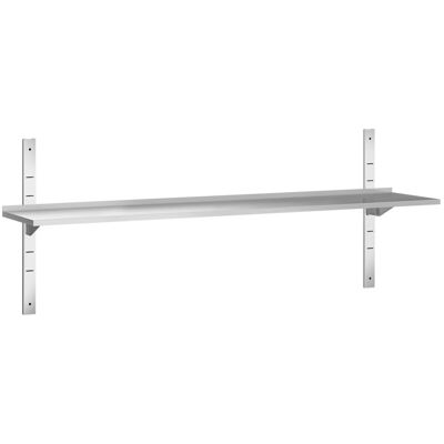 GGM Gastro Wandborde PREMIUM - 1800x300mm - mit 1 Etage Zilver GGM Gastro Wandborde PREMIUM - 1800x300mm - mit 1 Etage Zilver