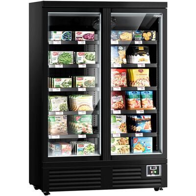 GGM Gastro Wandtiefkühlregal - 1310mm - 991 Liter - mit 2 doppelt verglasten Flügeltüren & 5 Ablagen GGM Gastro Wandtiefkühlregal - 1310mm - 991 Liter - mit 2 doppelt verglasten Flügeltüren & 5 Ablagen