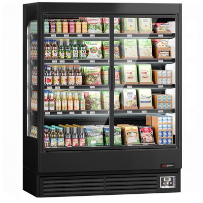 GGM Gastro Wandkühlregal - 1585mm - 693 Liter - mit 2 doppelt verglasten Flügeltüren & 4 Ablagen GGM Gastro Wandkühlregal - 1585mm - 693 Liter - mit 2 doppelt verglasten Flügeltüren & 4 Ablagen