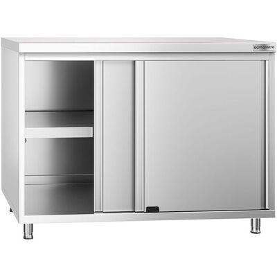 GGM Gastro Edelstahl Arbeitsschrank PREMIUM - 1000x700mm - mit Schiebetür Zilver GGM Gastro Edelstahl Arbeitsschrank PREMIUM - 1000x700mm - mit Schiebetür Zilver