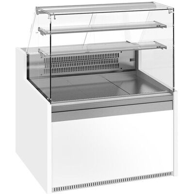 GGM Gastro Kühl- & Kuchentheke - 990mm - mit 2 Ablagen Wit / Zilver GGM Gastro Kühl- & Kuchentheke - 990mm - mit 2 Ablagen Wit / Zilver
