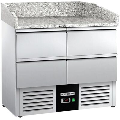 GGM Gastro Pizzakühltisch PREMIUM - 935x700mm - 4 Schubladen Zilver GGM Gastro Pizzakühltisch PREMIUM - 935x700mm - 4 Schubladen Zilver