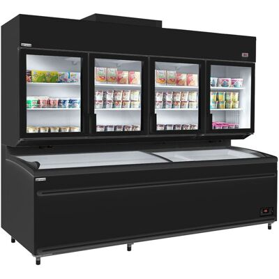 GGM Gastro Wandkühl-/tiefkühlregal - 2500mm - inkl. Tiefkühlinsel GGM Gastro Wandkühl-/tiefkühlregal - 2500mm - inkl. Tiefkühlinsel