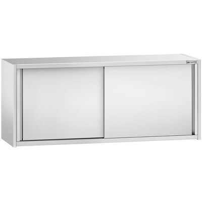 GGM Gastro Edelstahl Wandhängeschrank PREMIUM - 1800x400mm - mit Schiebetür - 650mm hoch Zilver GGM Gastro Edelstahl Wandhängeschrank PREMIUM - 1800x400mm - mit Schiebetür - 650mm hoch Zilver