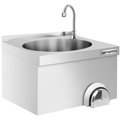 GGM Gastro Handwaschbecken - Edelstahl - mit Kniebedienung (Kalt- & Warmwasseranschluss) GGM Gastro Handwaschbecken - Edelstahl - mit Kniebedienung (Kalt- & Warmwasseranschluss)