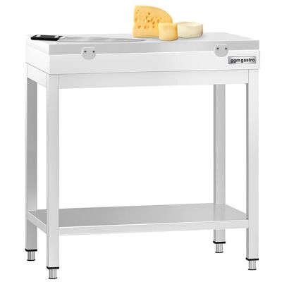 GGM Gastro Edelstahl Arbeitstisch PREMIUM - 600x600mm - mit Grundboden - inkl. Schneideplatte Weiß GGM Gastro Edelstahl Arbeitstisch PREMIUM - 600x600mm - mit Grundboden - inkl. Schneideplatte Weiß