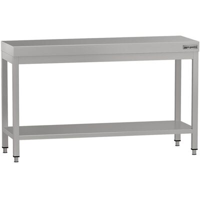 GGM Gastro Edelstahl Arbeitstisch ECO - 1400x700mm - mit Grundboden Zilver GGM Gastro Edelstahl Arbeitstisch ECO - 1400x700mm - mit Grundboden Zilver