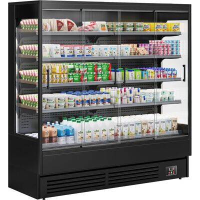 GGM Gastro Wandkühlregal - 1940mm - 893 Liter - mit 4 rahmenlosen Glasschiebetüren & 4 Ablagen GGM Gastro Wandkühlregal - 1940mm - 893 Liter - mit 4 rahmenlosen Glasschiebetüren & 4 Ablagen