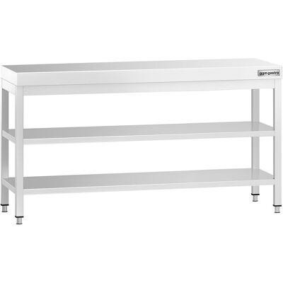 GGM Gastro Edelstahl Arbeitstisch PREMIUM - 1800x600mm - mit Grundboden & Zwischenboden Zilver GGM Gastro Edelstahl Arbeitstisch PREMIUM - 1800x600mm - mit Grundboden & Zwischenboden Zilver