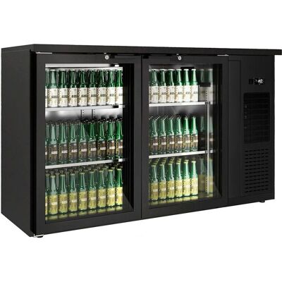 GGM Gastro Bar- & Getränkekühltisch Premium PLUS - 1435x528mm - 260 Liter - mit 2 Glasflügeltüren GGM Gastro Bar- & Getränkekühltisch Premium PLUS - 1435x528mm - 260 Liter - mit 2 Glasflügeltüren