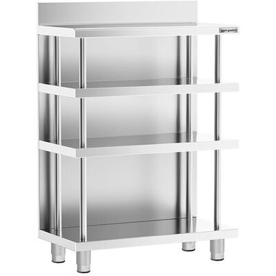 GGM Gastro Bar-Arbeitstisch - Edelstahl - 800x400mm - mit 4 Ablagen GGM Gastro Bar-Arbeitstisch - Edelstahl - 800x400mm - mit 4 Ablagen