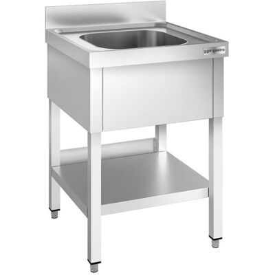 GGM Gastro - Premium RVS Spoelbak - 600x600 - 1 wasbak - AISI 304 GGM Gastro - Premium RVS Spoelbak - 600x600 - 1 wasbak - AISI 304