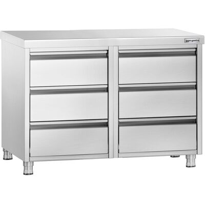 GGM Gastro Schubladenschrank PREMIUM mit 6 Schubladen - 1000x700mm Zilver GGM Gastro Schubladenschrank PREMIUM mit 6 Schubladen - 1000x700mm Zilver