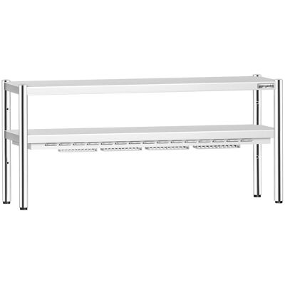 GGM Gastro Wärmebrücke mit Keramikstrahler - 1800x370mm - 1,4 kW - 1 beheizte Etage, 1 Ablage Zilver GGM Gastro Wärmebrücke mit Keramikstrahler - 1800x370mm - 1,4 kW - 1 beheizte Etage, 1 Ablage Zilver