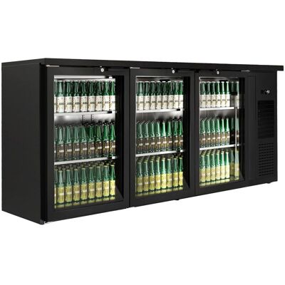 GGM Gastro Bar- & Getränkekühltisch Premium PLUS - 1989x528mm - 410 Liter - mit 3 Glasflügeltüren GGM Gastro Bar- & Getränkekühltisch Premium PLUS - 1989x528mm - 410 Liter - mit 3 Glasflügeltüren