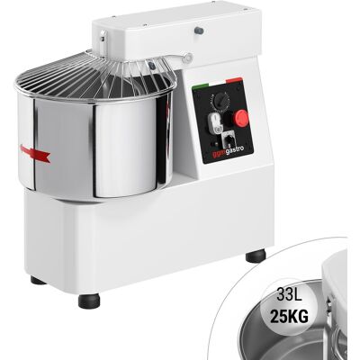 GGM Gastro Teigknetmaschine - 33 Liter / 25 kg - 2 Geschwindigkeiten - mit festem Kessel - Timerfunktion GGM Gastro Teigknetmaschine - 33 Liter / 25 kg - 2 Geschwindigkeiten - mit festem Kessel - Timerfunktion
