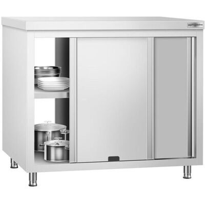 GGM Gastro Edelstahl Arbeitsschrank PREMIUM - 1000x600mm - mit Durchreiche GGM Gastro Edelstahl Arbeitsschrank PREMIUM - 1000x600mm - mit Durchreiche